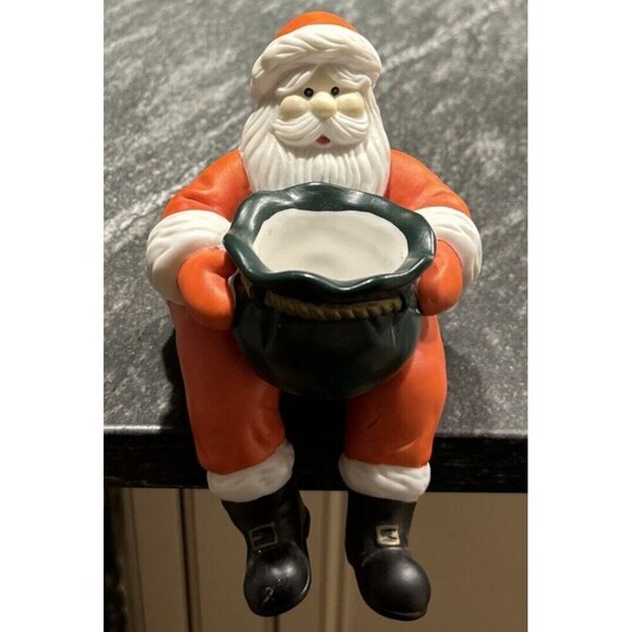 Partylite Santa Claus Shelf Sitter Tealight Votive Candle Holder Retired - Picture 1 of 4